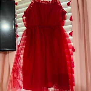 Art Class Vibrant Red Tulle Dress